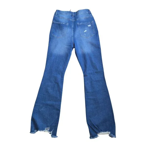 Highway Jeans Womens Ripped, Jeans Stretchy Wide Leg Denim Pants Trousers - Picture 2 of 5